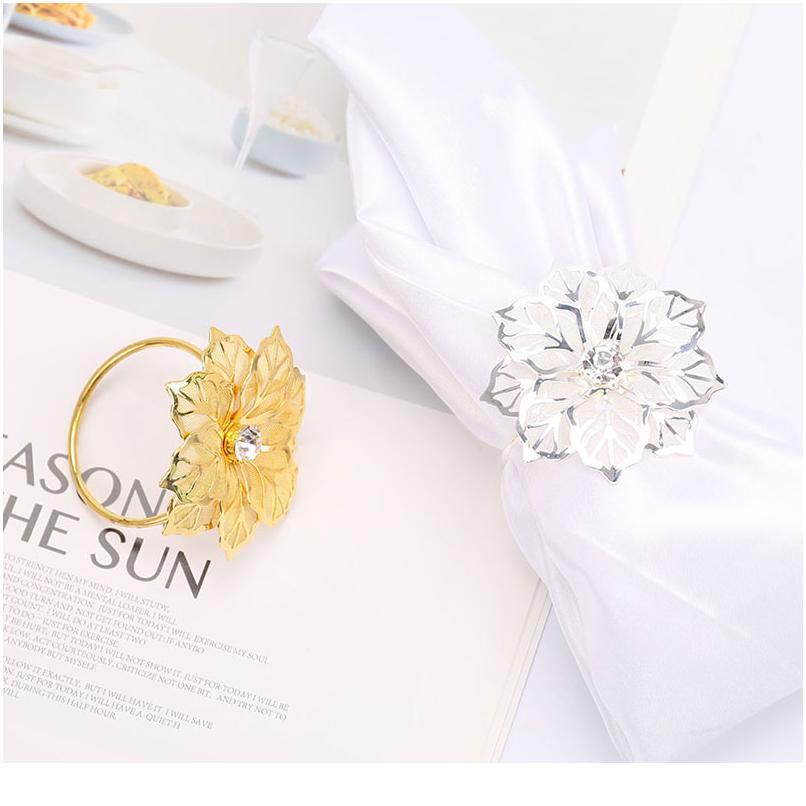 

Napkin Rings With Hollow Out Flower For Wedding Banquet Dinner Party Birthdays Family Gatherings Table Decor Napki jllMQS