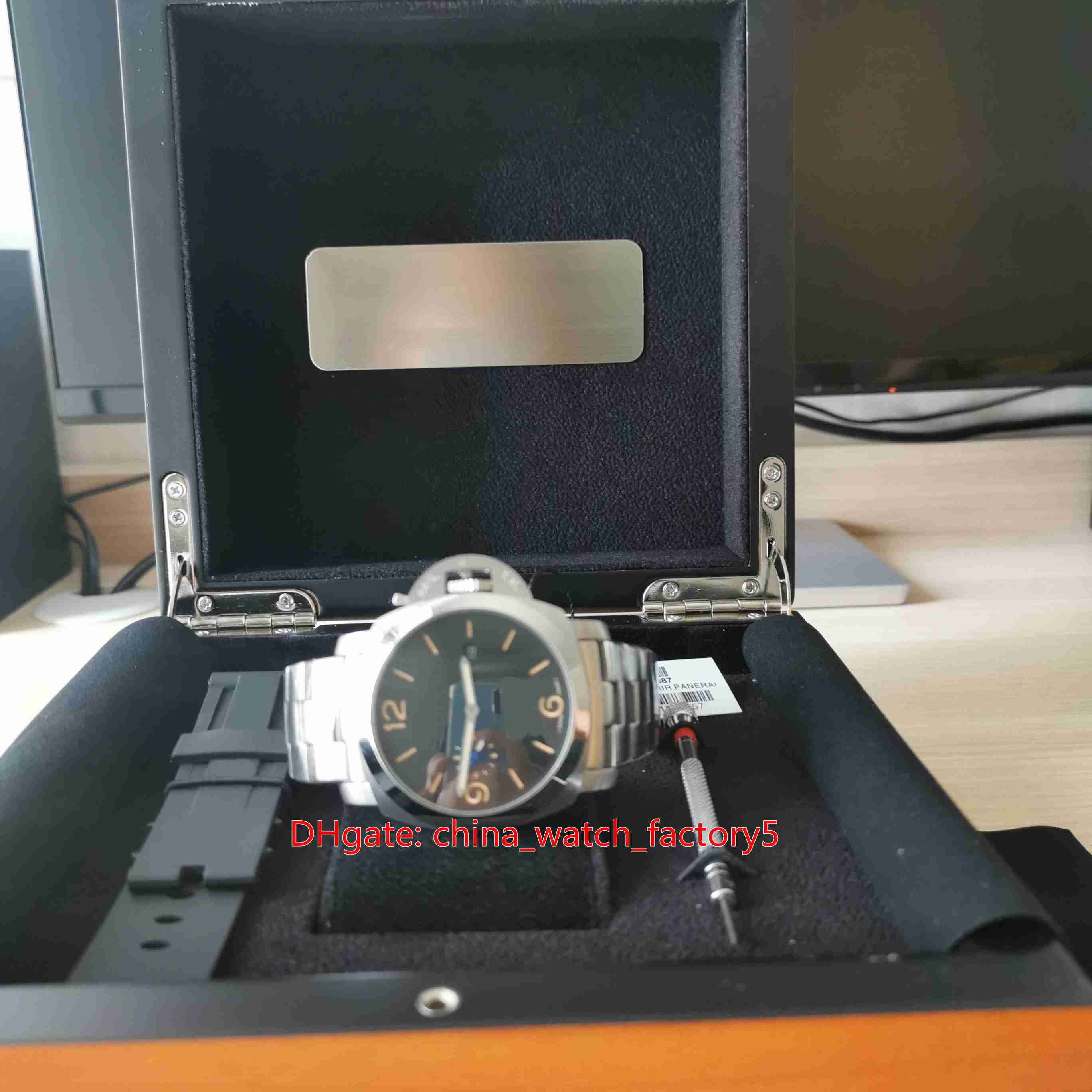 

With Box Papers High Quality Watch Hot Selling 44mm P00722 P 722 00722 Stainless Steel Transparent Mechanical Automatic Mens Men's Watches, No box papers