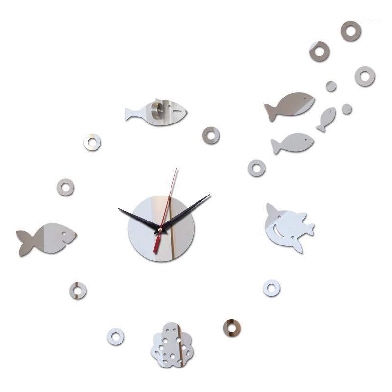 

clock watch wall home decoration clocks reloj de pared new promotion Quartz Living Room Acrylic 3d Mirror1