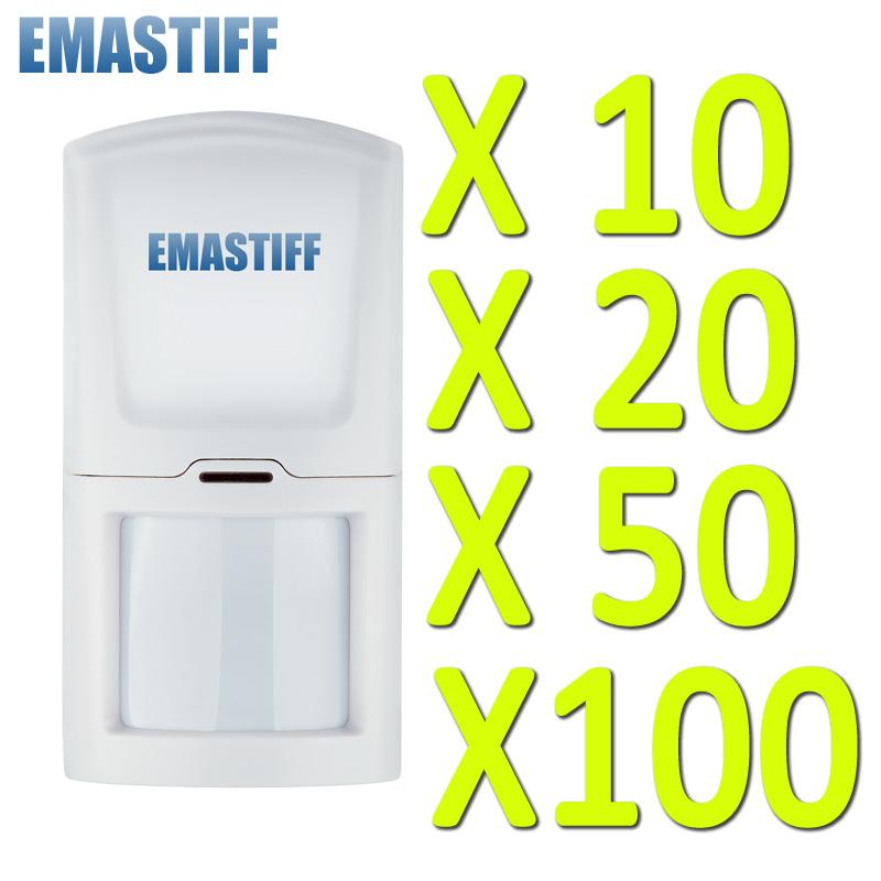 

Free Shipping! Home Burglar Security 10/20/50/100 PCS White infrared detector alarm for 433 MHZ wireless GSM PSTN alarm system
