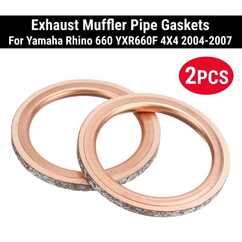 

2Pcs Motorcycle Exhaust Pipe Muffler Gaskets for Rhino 660 YXR660F 4X4 2004 2005 2006 2007 Accessories Motor1