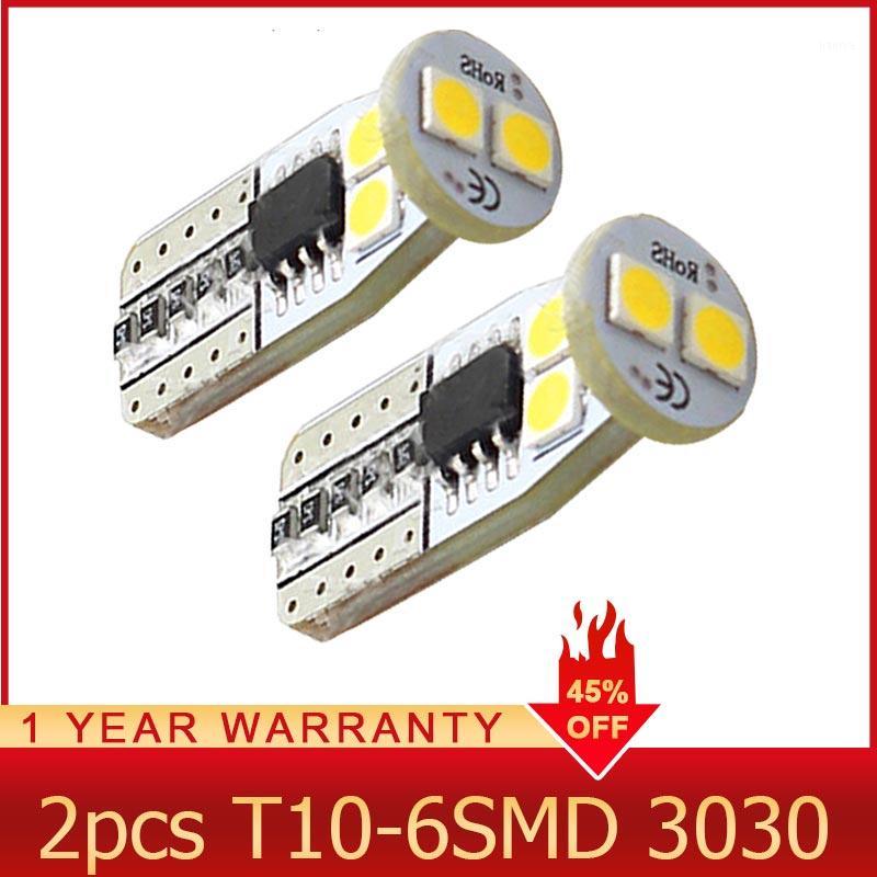 

ROADOT 2x Amber Yellow T10 6SMD 3030 LED Bulb Side Marker Corner Lights Map Bulbs Parking Lights 12V W5W 194 Auto Wedge Lamp1, As pic