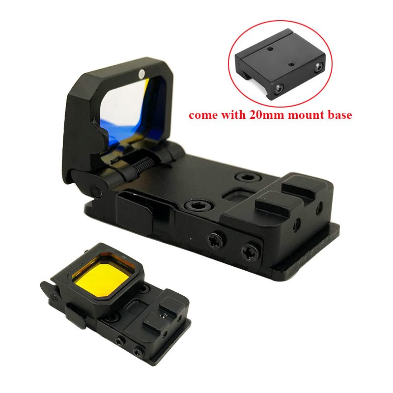 

Tactical VISM Flip Sight Pistol Red Dot Reflex Scope Hunting Rifle Foldable Optics For AR15 M4 with 20mm Picatinny Mount and G Mount