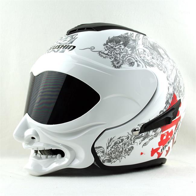 

New personality Marushine C609 motorcycle helmet Summer helmet Marushin grimace warrior style Open face Half1, As pic