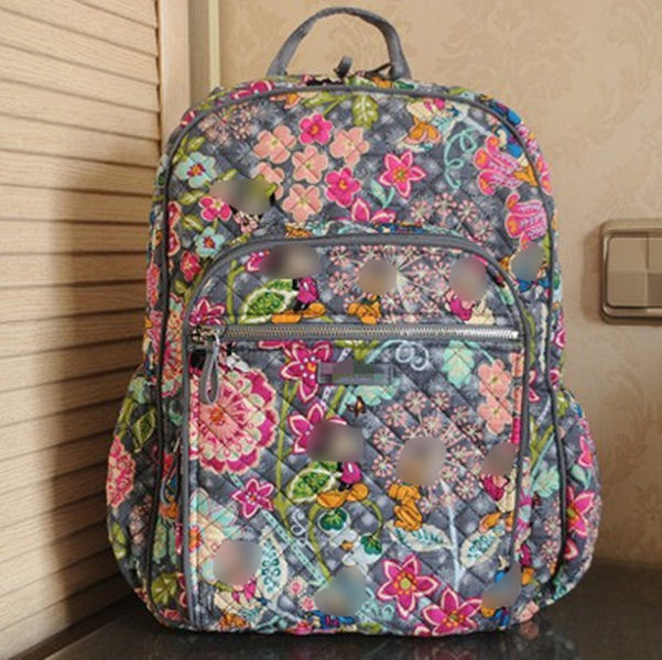 

NWT Paisley Celebration Cartoon cotton Campus Backpack school bag, Black