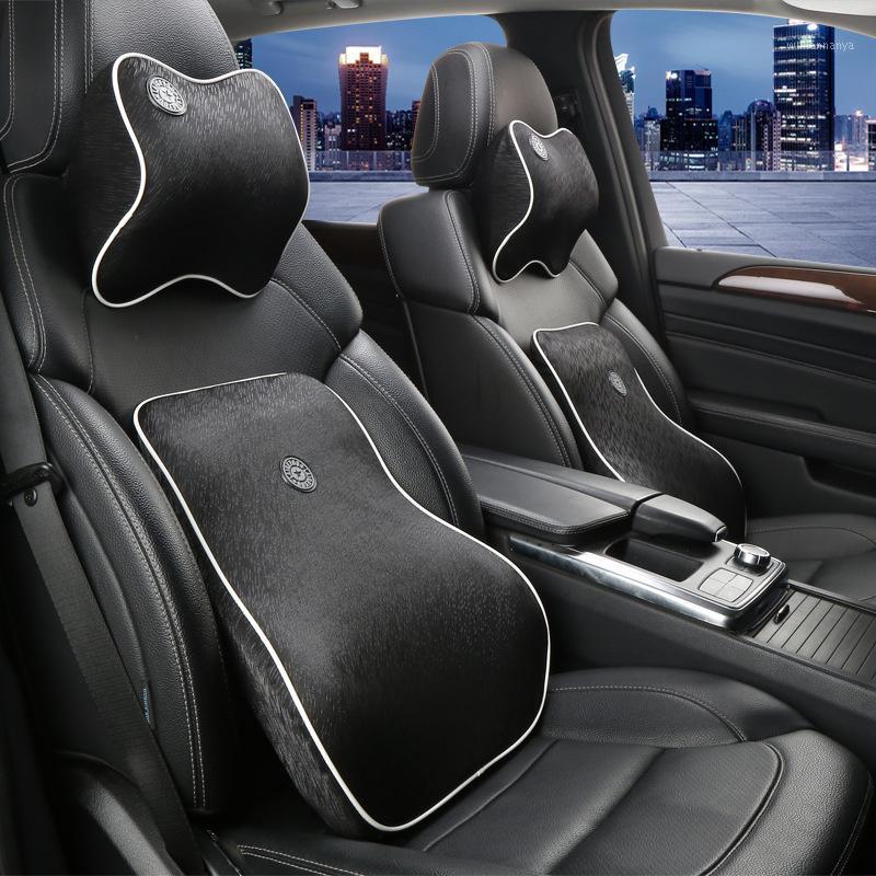 

Seat Cushions Car Headrest Waist Back Neck Pillow Memory Cotton For Set