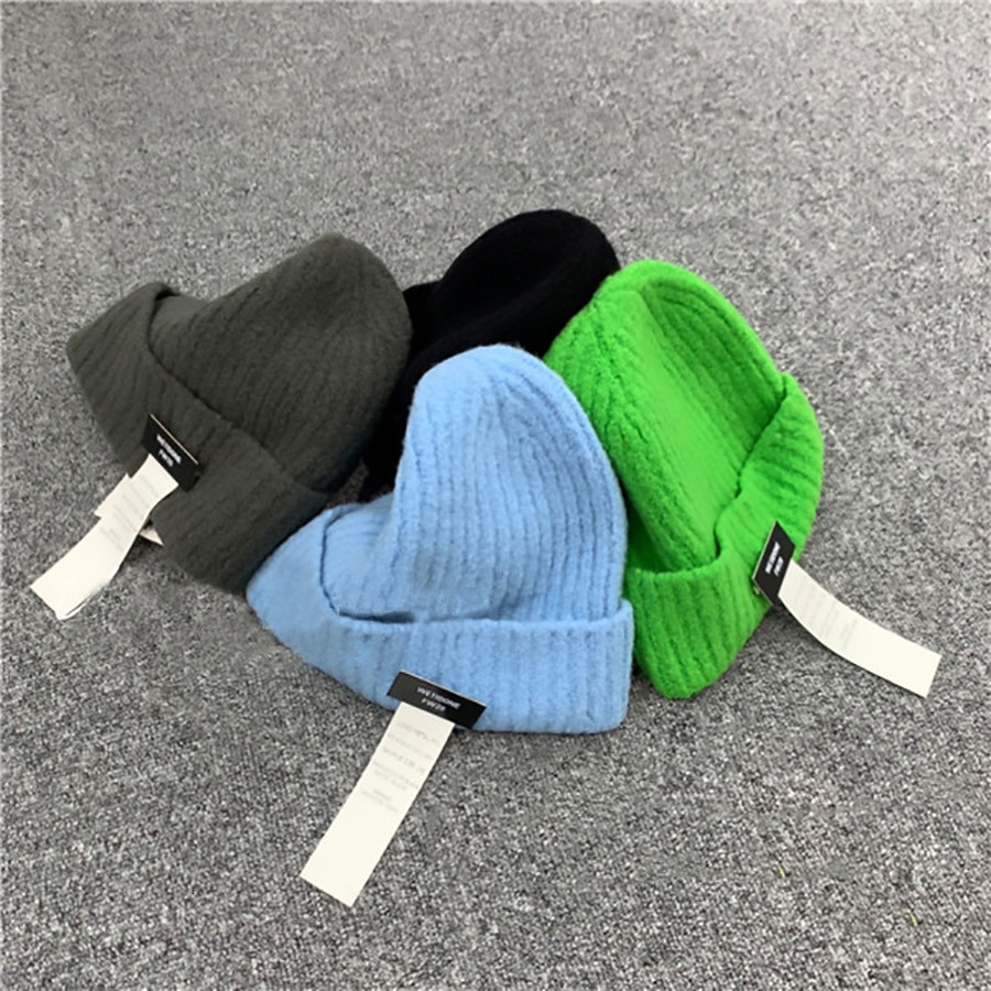 

2021 New We11done Knitted Beanies Hat Men Women Cap Welldone Adjustable Hats Ra2d, Green
