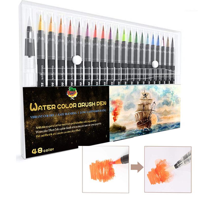 

72Color Nontoxic Flexible Brush Pen Tips Watercolor Markers Painting Drawing art markers1
