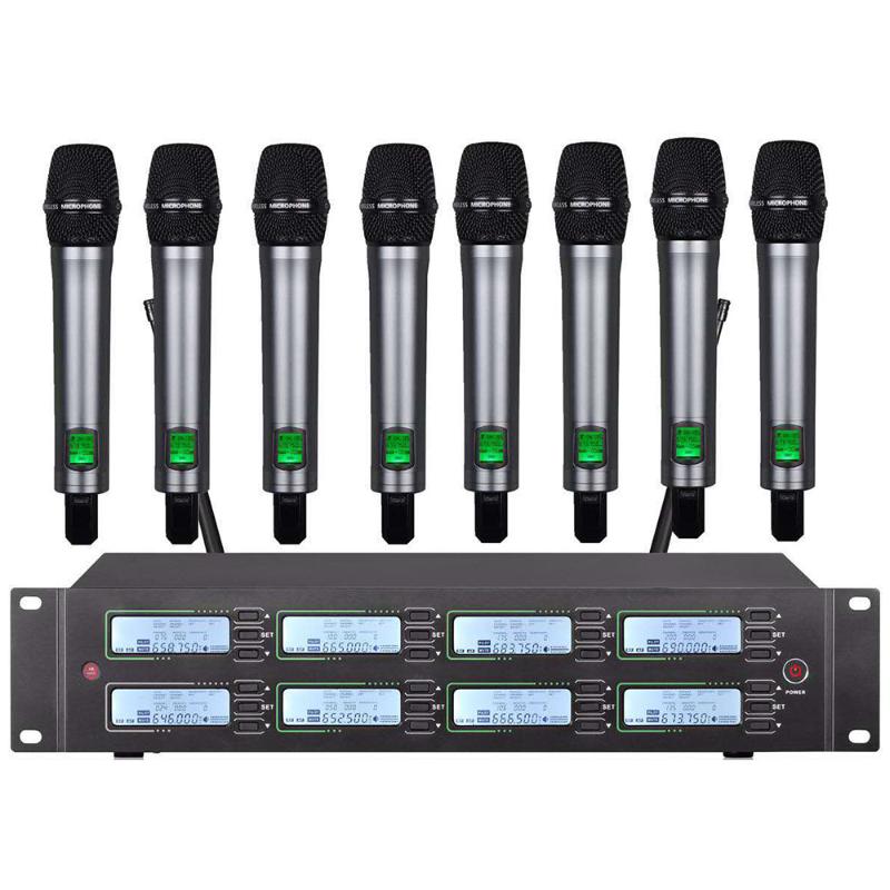

Professional UHF wireless microphone series 8-channel handheld microphone for family KTV karaoke stage performance