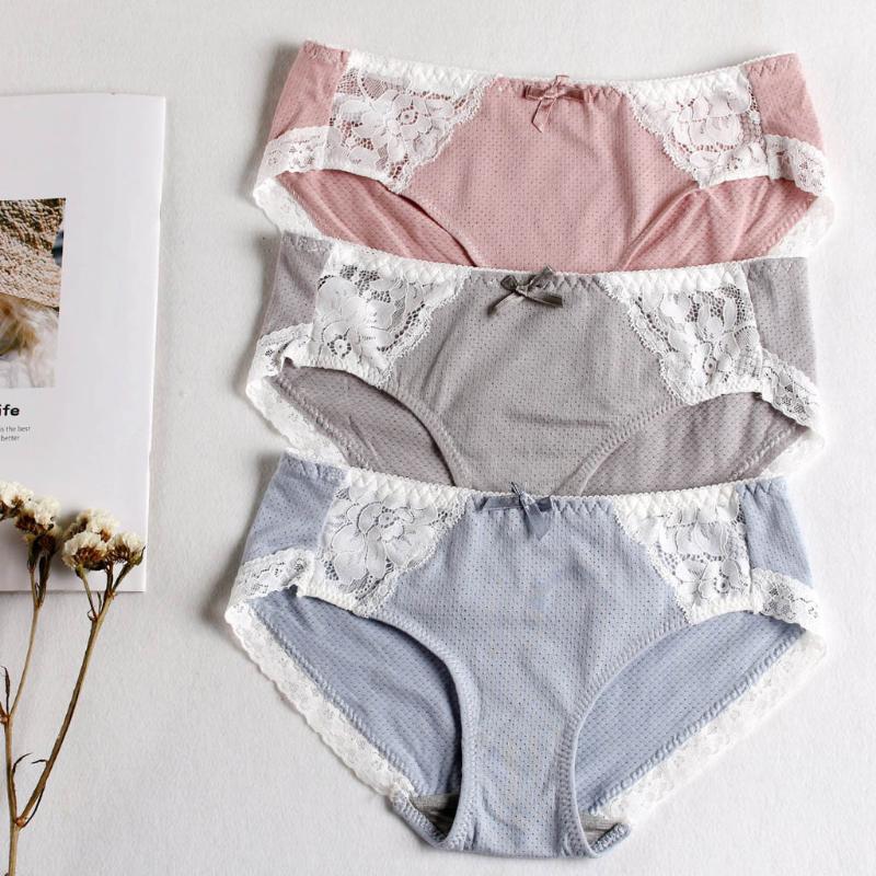 

Patchwork Woman Panties Ladies New Underwear Thongs G-String Women Soft Sexy Lace Splice Briefs Panties Lingerie Mesh Underwear, Blue