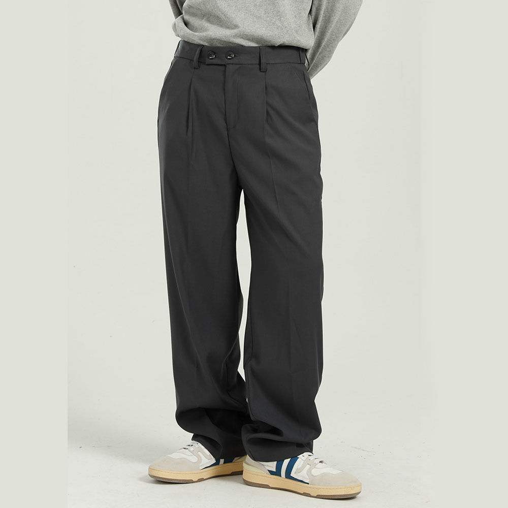 

2020 Elastic Waistlines Men's Straight Legs Japanese Male Choreography Black-gray Streetwear Khaki Suit Long Pants 02pn, K06 khaki