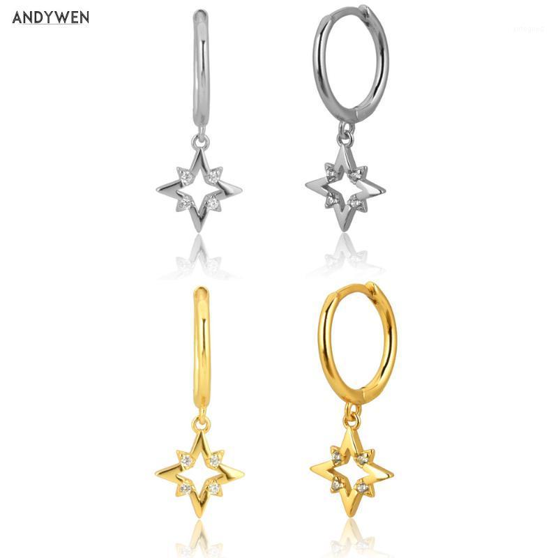 

Dangle & Chandelier ANDYWEN 925 Sterling Silver Spike Drop Earring Charm Women Piercing Pendiente Clear Zircon Fine Jewelry For Statement1