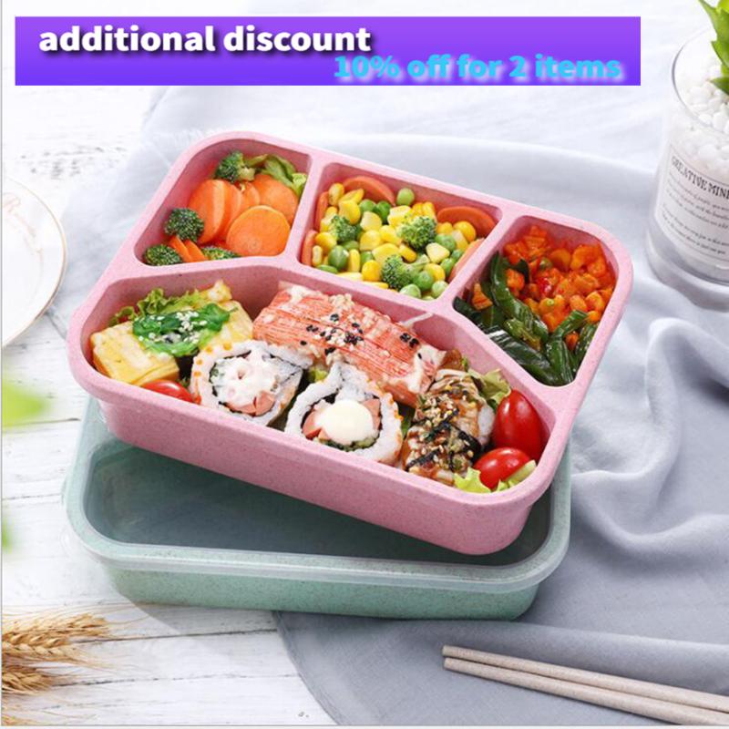 

20# Separate lunch box Portable Bento Box Lunchbox Leakproof Container Microwave oven Dinnerware for Students