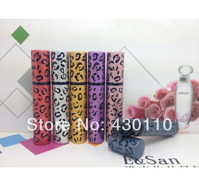 

2016 Hot Selling 8ML Leopard Print Aluminium Glass Perfume Atomizer 12PCS/LOT
