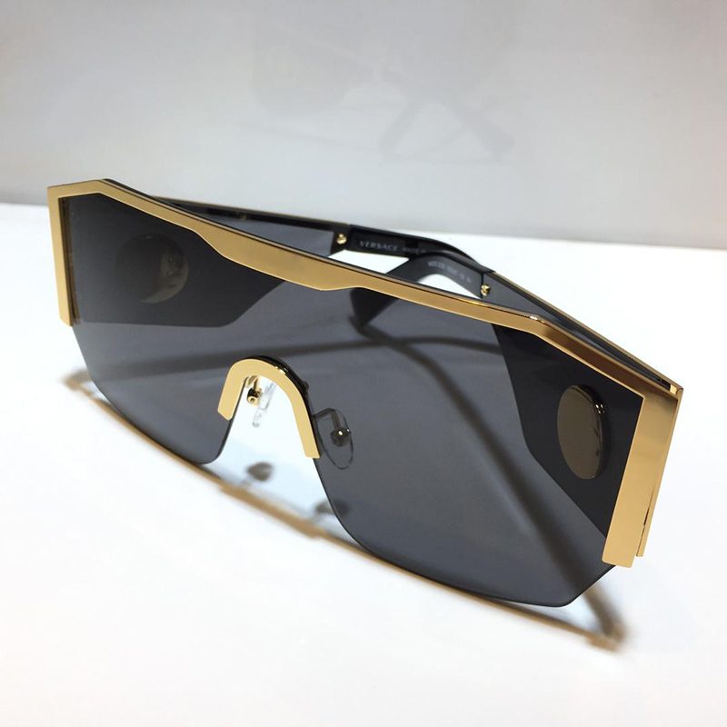 

2220 New Top Men sunglasses fashion top metal half frame UV400 ultraviolet protective glasses steampunk summer square style with package