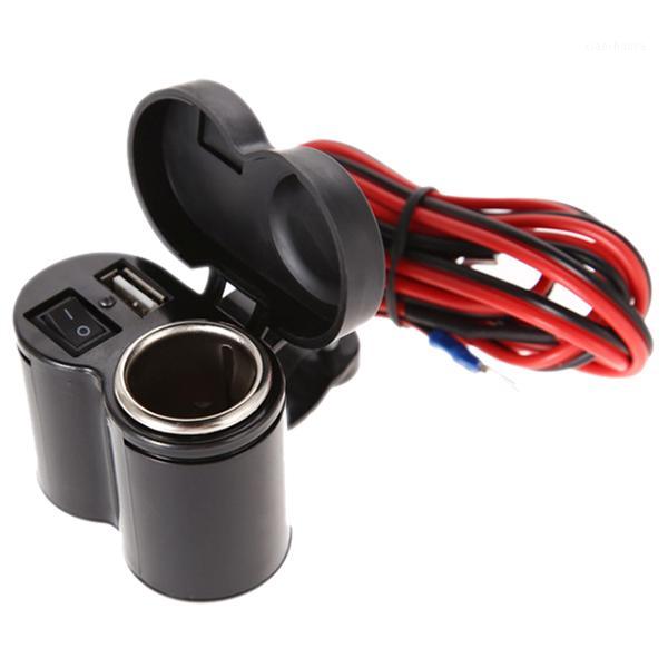 

Motorcycle Scooter Handle Mounted Charger Waterproof USB Charger 12V / 24V Motorcycle Cigarette Lighter Black1