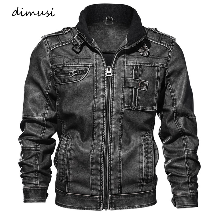 

Men Autumn Winter PU Leather Jacket Motorcycle Leather Jackets Male Business casual Coats Brand clothing 5XL kg-8, Black grey