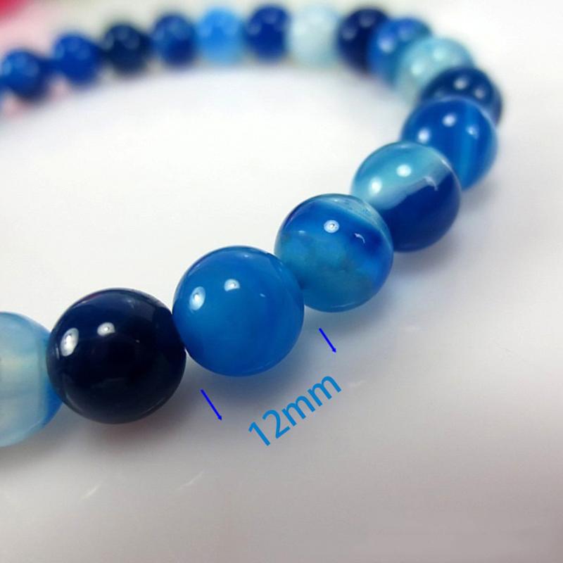 

Charm Bracelets Natural Stones Bracelet Sea Blue Women Jewelry Gift Adjustable