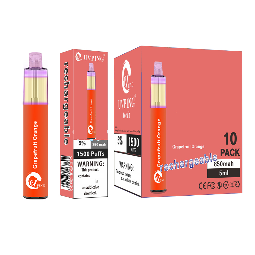

Uvping torch Flashlight Disposable Vapes with battery 850mah LED Rechargeable Electronic Cigarettes OEM New Vape pen