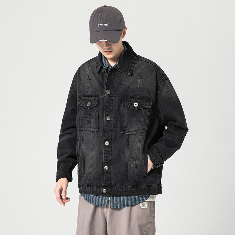 

2021 New Denim Men Jeans Black Jacket Spring Autumn Fashion Men's Clothes Plus Oversize M-5xl 8apf, 2136
