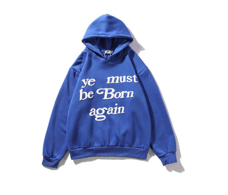 

Fashion-Men Hoodie CPFM YE MUST BE BORN AGAIN Letter Foam Printed High Street Hip Hop Hoodies 2 Color Hooded Sweatshirt, Black