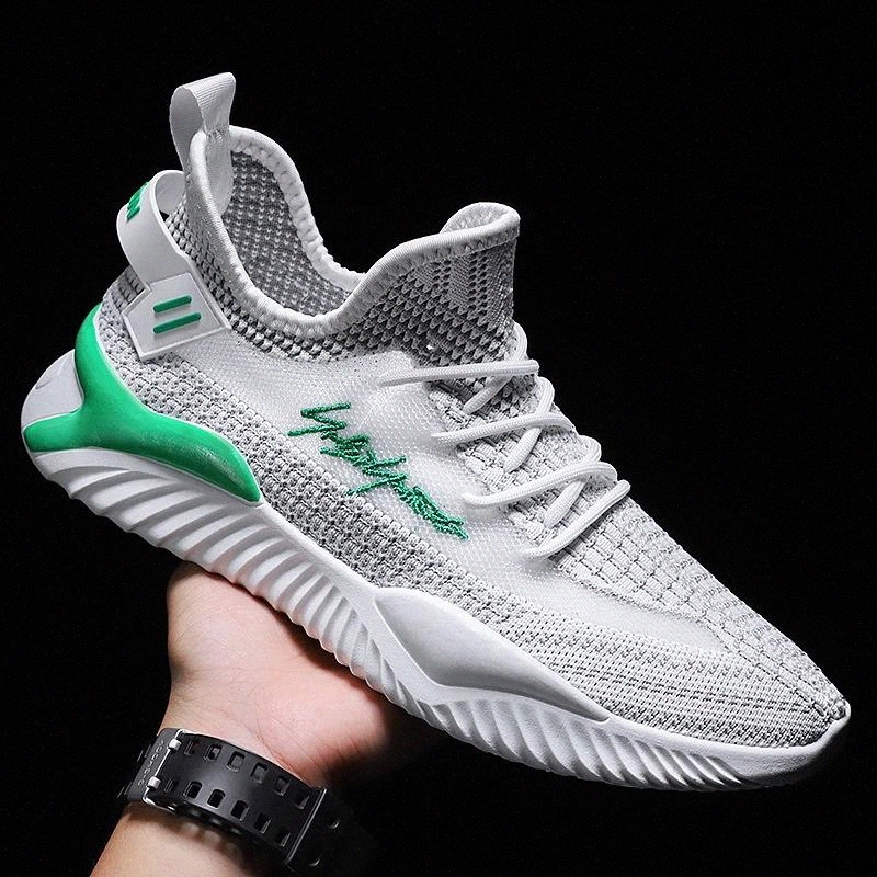 

Discount Men Casual Shoes Stretch Fabric Breathable Fashion Sneakers 2020 New Lace-Up Brand Casual Shoes Man Plus Size 39-44 #By31