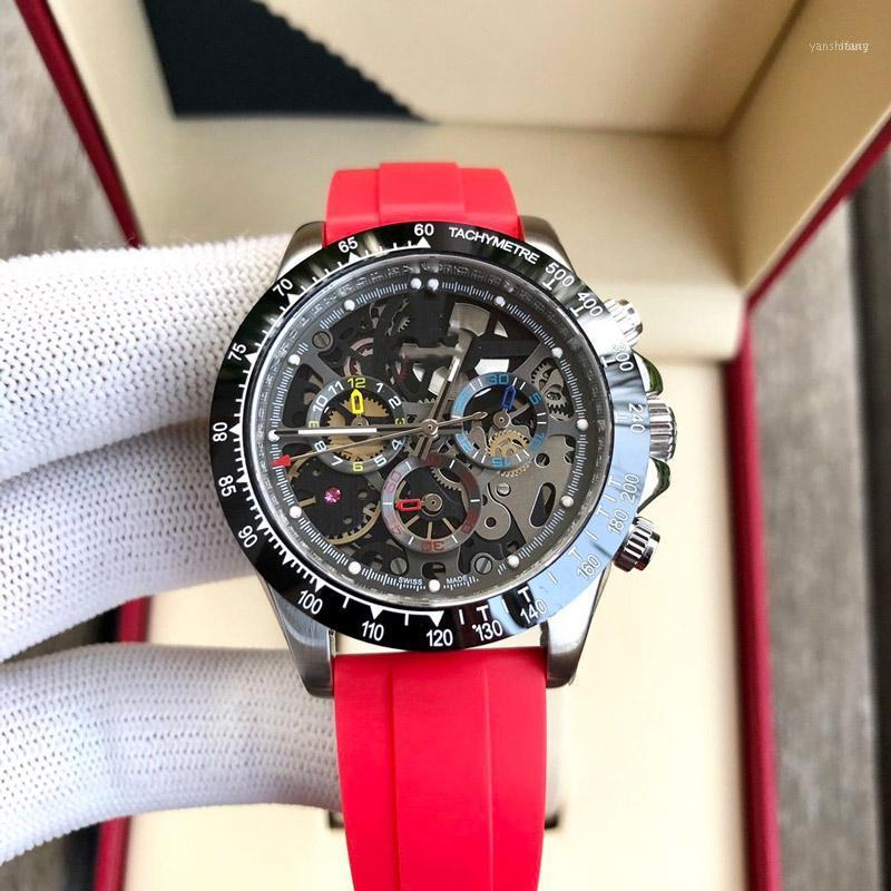 

Wristwatches Men Watches Automatic Movement 40mm*13mm Rubber Strap Stainless Steel Watchcase Watch Male11