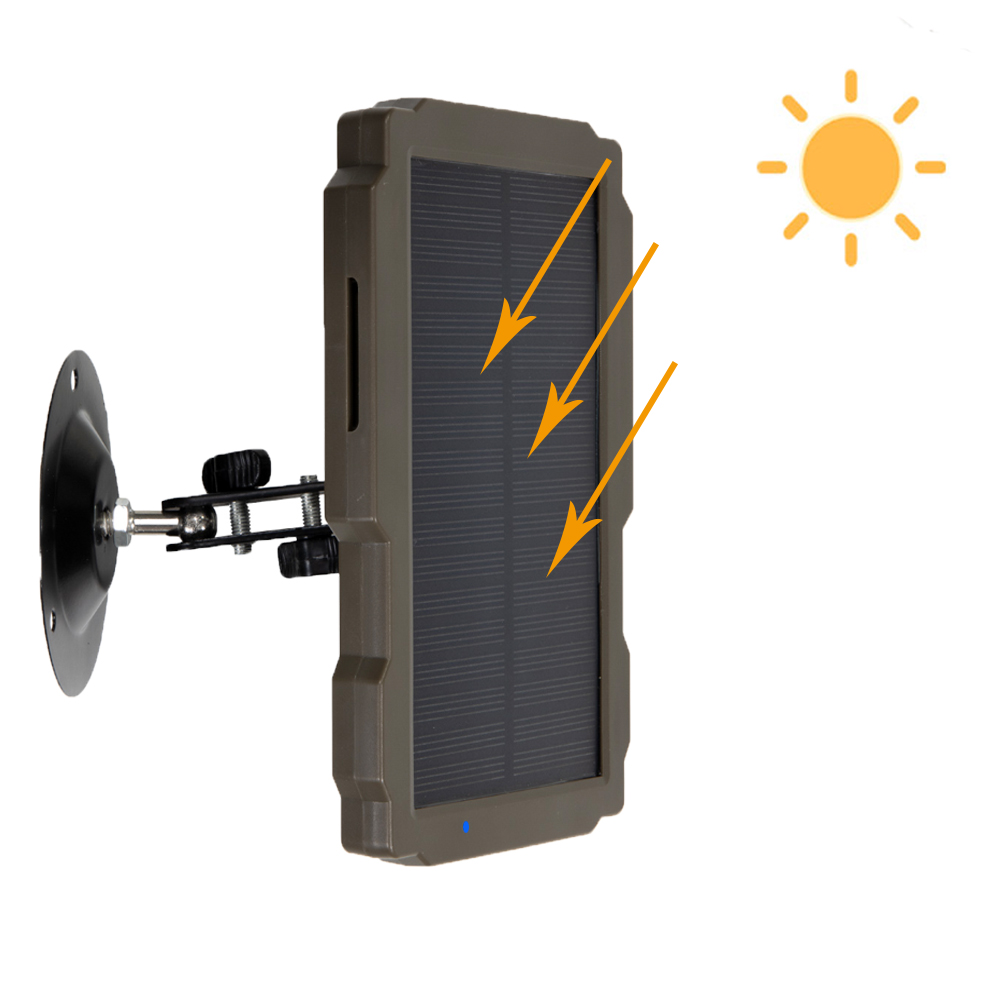 

Outdoor Solar Panel 5000mA 12V Solar Power Supply Charger Battery for Suntek 9V HC900 HC801 HC700 HC550 HC300 Trail Camera