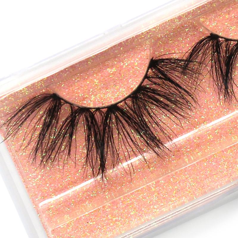 

HEIHEI 25mm Mink Eyelashes Dramatic Long Natural Lashes Handmade 25 mm 3d Mink Lashes Make Up Vendors Fake Eyelashes custom logo