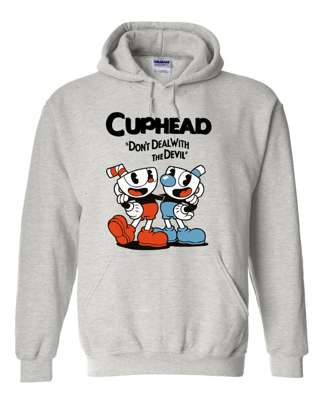 

Teacup Cuphead MugmanGame Black Grey Yellow Coat Hooded Hoodie Halloween Costume