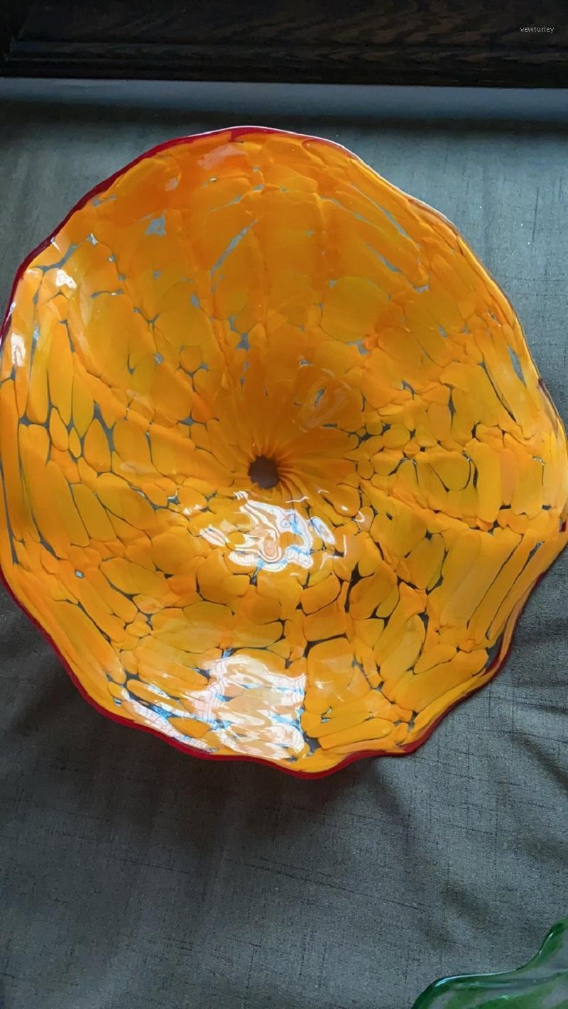 

Hot sale! Hand Blown Murano Glass Plates Modern Wall Light Crystal Wall Decoration1