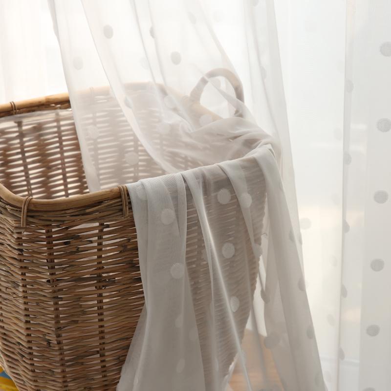 

Yellow Embroidered Star Tulle Curtains For Living Room Modren Window Screen Tulle for Children Bedroom ZH217Z, White