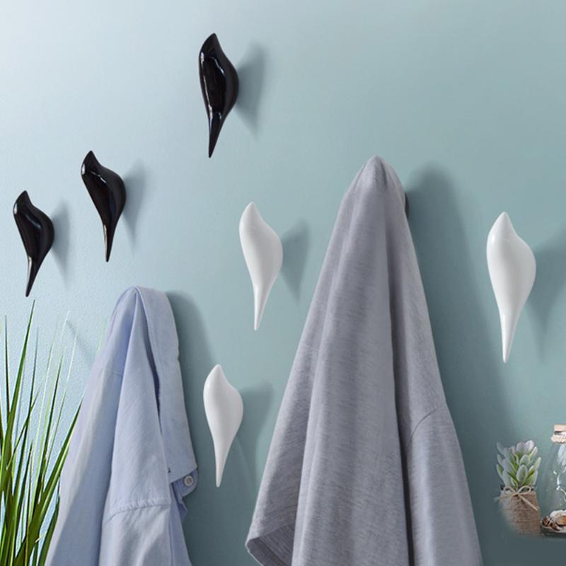 

1 piece Decorative wall Home Furnishing bird hook Decor Hanger Bedroom Clothes Hook Resin Wood Grain Storage Rack