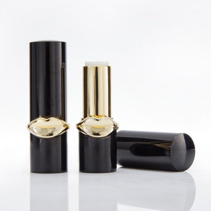 

New 4g Black Lip Tubes Empty lipstick tube Big Lip Shape DIY gloss Cosmetic Packing container1