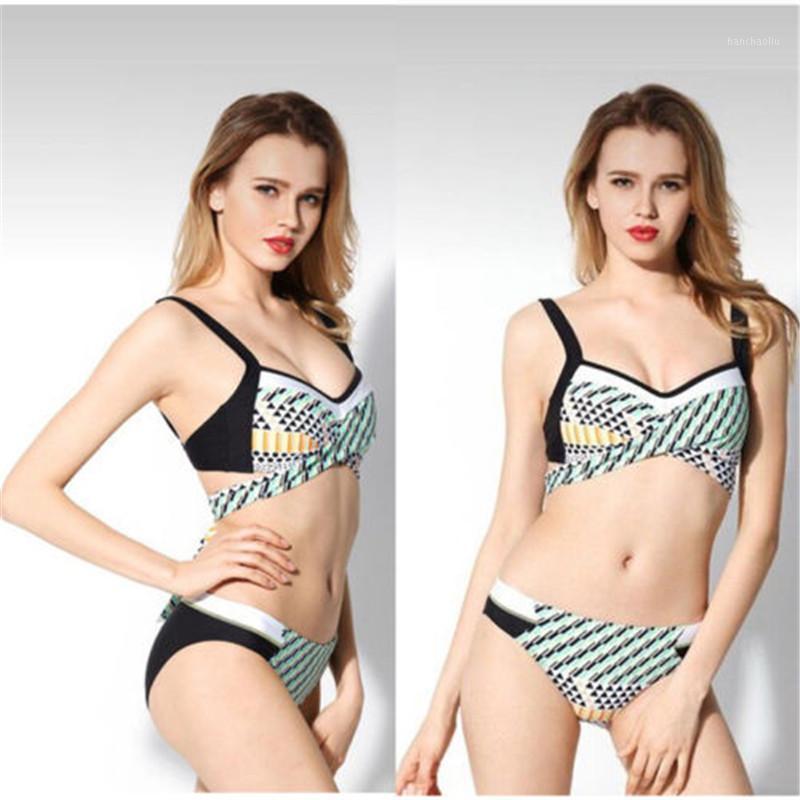 

2020 Women' Cross Bandage Bikini Set Push-up Bra Swimsuit Bathing Suit Swimwear1