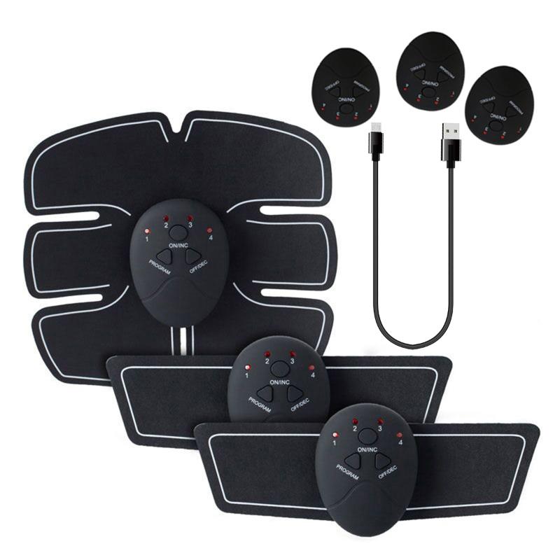 

4 In 1 USB Rechargable Fitness Abdominal Muscle Trainer ABS Stimulator Toner 6 Pack Abs Rechargeable