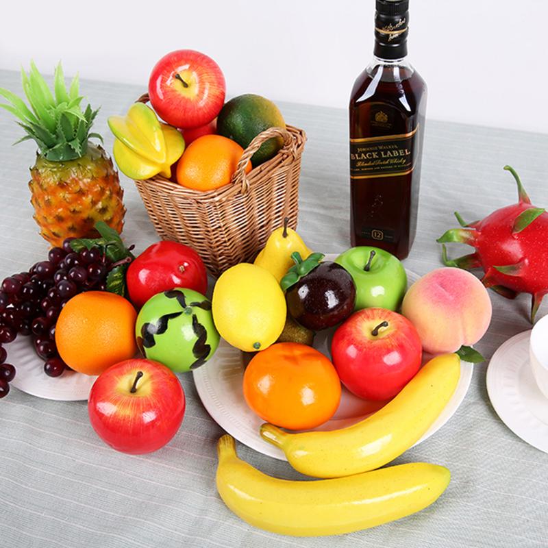 

New Decorative Foam Fake Fruit Apple Peach Orange DIY Foam Artificiel Fruit For Home Decor Accessory Photography Props
