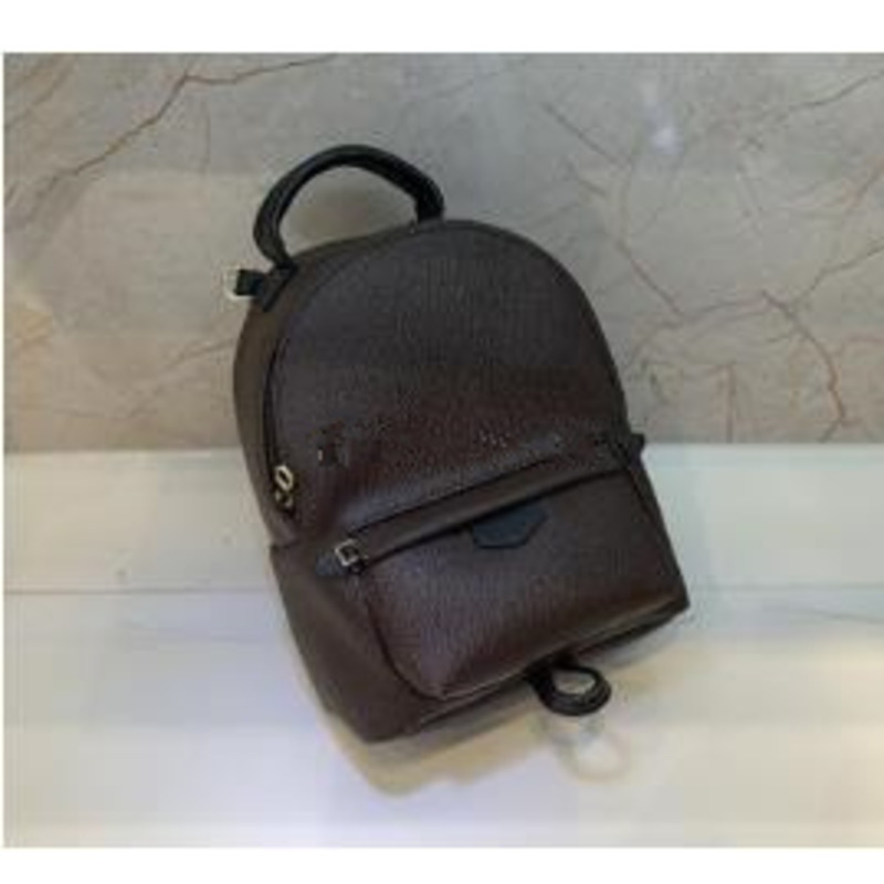 

School Bags Fashion women Designer bag Handbag Wallet Palms Backpack Mini genuine Leather children backpacks letter printing leathers, Brown old flower