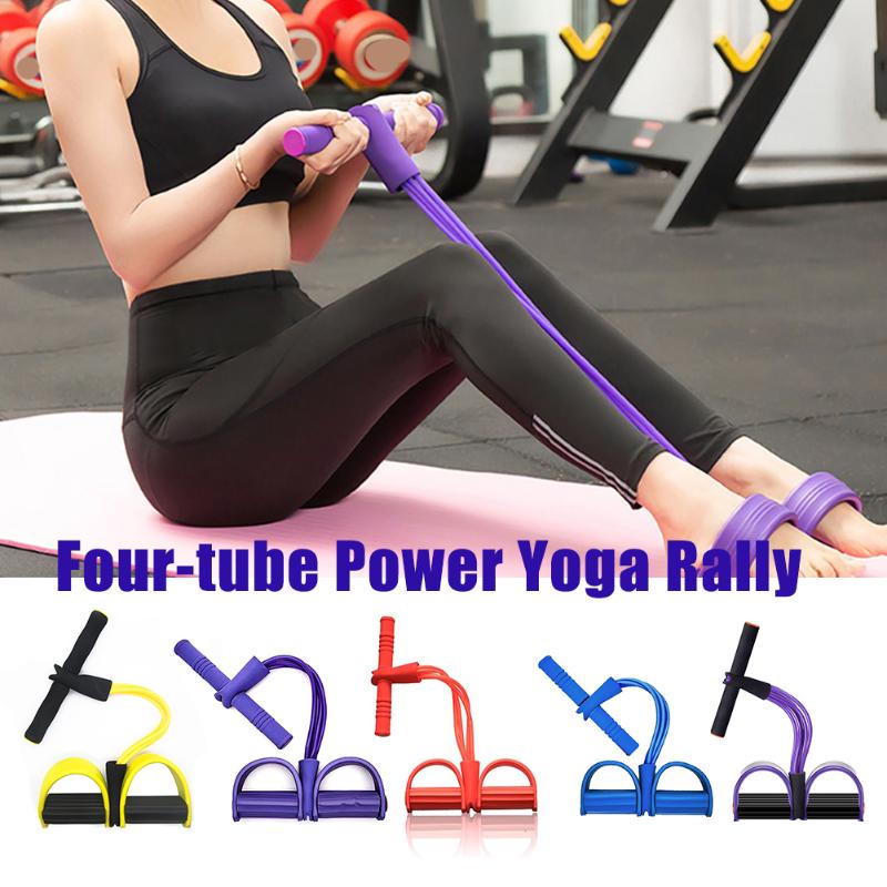 

Four-tube Multifunctional Pull Rope Pedal Elastic Rope Leg Puller Abdominal Crunches Footstool pull