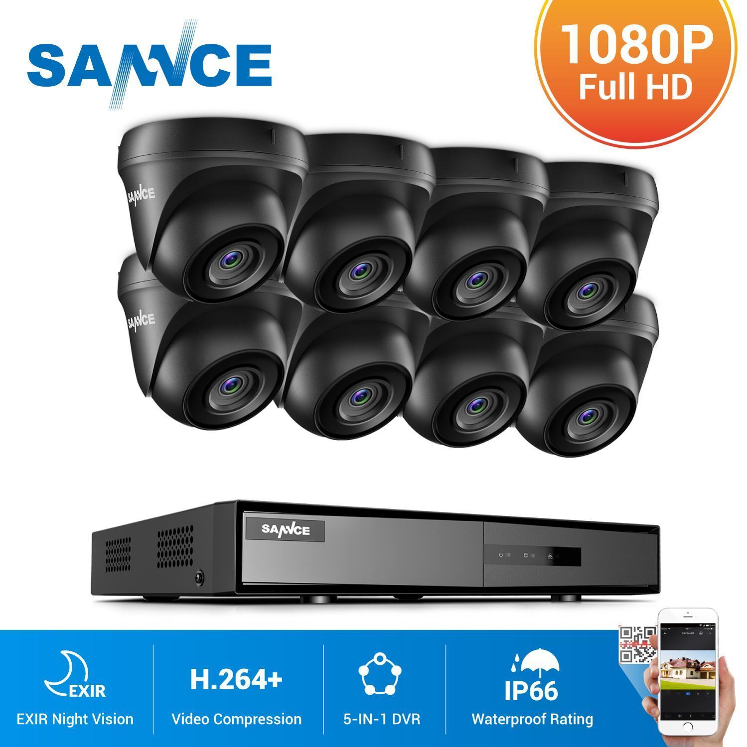 

SANNCE 8CH 1080P Lite Video Security System 5IN1 1080N DVR With 4X 8X 1080P Outdoor Weatherproof CCTV Video Surveillance Cameras LJ201209