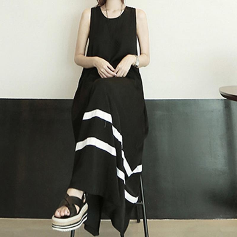 

Womens Sleeveless Dress Stripe Round Neck Vestido 2020 Bodycon Evening Party Clubwear Cute Style Mini Dress Fashion1