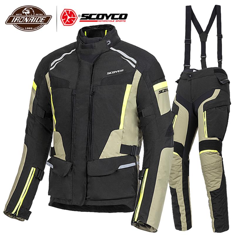 

SCOYCO Waterproof Motocross Jacket Windproof Motorcycle Jacket Removeable Linner Chaqueta Moto CE Protector Motorcycle Suit