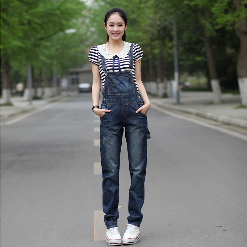 

Loose Female Casual Brim Pants Denim Workwear 2020 New Korean Big Blue Waist Tall -xxl-size Jeans 3xl 4xl 1zzb