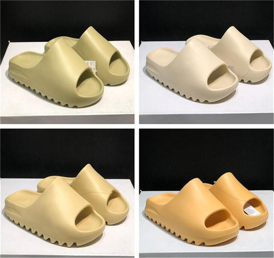 

2021 Top runner Slipper slide sandals shoes mens Enflame Orange triple black white bone resin earth brown green men women sandal Size 36-45, Nude