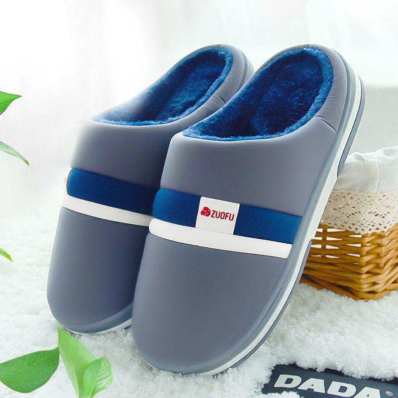

Large size 28 29 cm mens winter indoor slippers short plush shoes unisex home fur slippers 2020 fashion1, Gray
