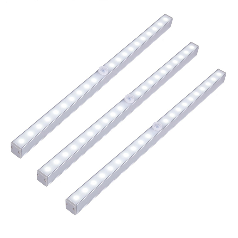 

2021 New Closet Wireless 20 Motion Sensor under Cabinet Lights Battery Operated Wardrobe Cupboard Night Led Bar Light Jx2v