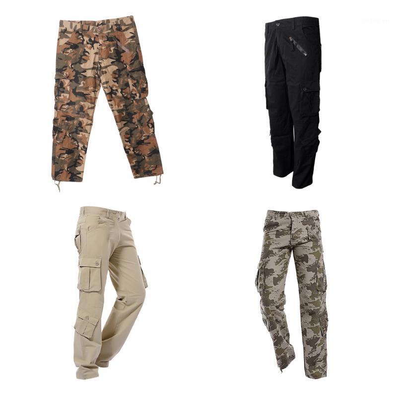 

Men's Cotton Cargo Pants Trousers for Adults Outdoor Backpacking Training Hiking1, Khaki 32