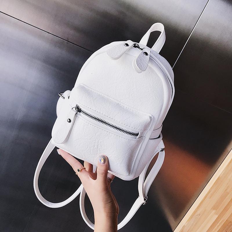 

New Fashion Women leather Backpack Mini Soft Touch Multi-Function Small Backpack Female Ladies Shoulder Bag Girl Purse
