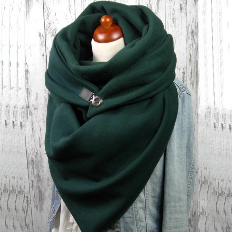 

Fashion Winter Cashmere Scarf Soild Star Printing Button Soft Wrap Casual Warm Scarves Shawls 2021 Warm Shawlsc Scarf Echarpe