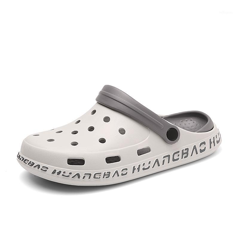 

Men's Sandals Summer Wear Men's Beach Sandals Wood Log Non-slip Crock Breathable Outdoor Shoes 2020 New1, Black